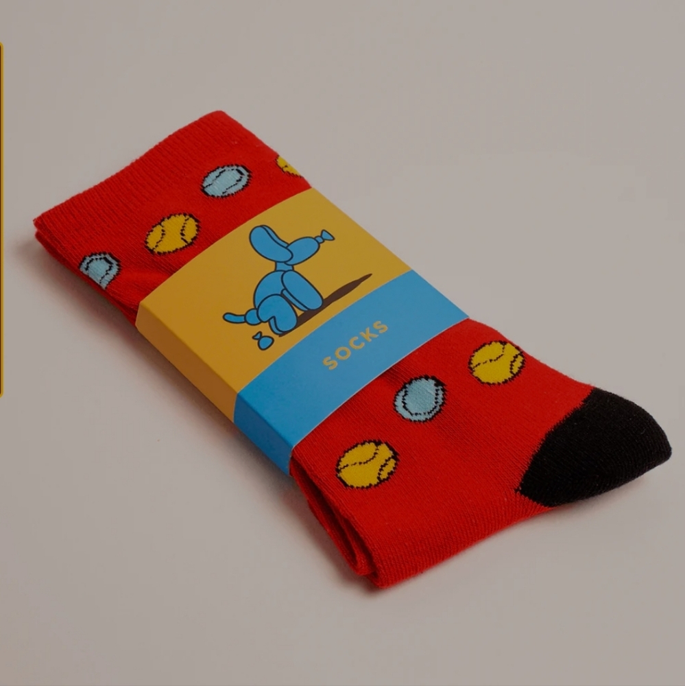 Popiki Socks Unisex One Size Fits Most Tennis Ball NEW